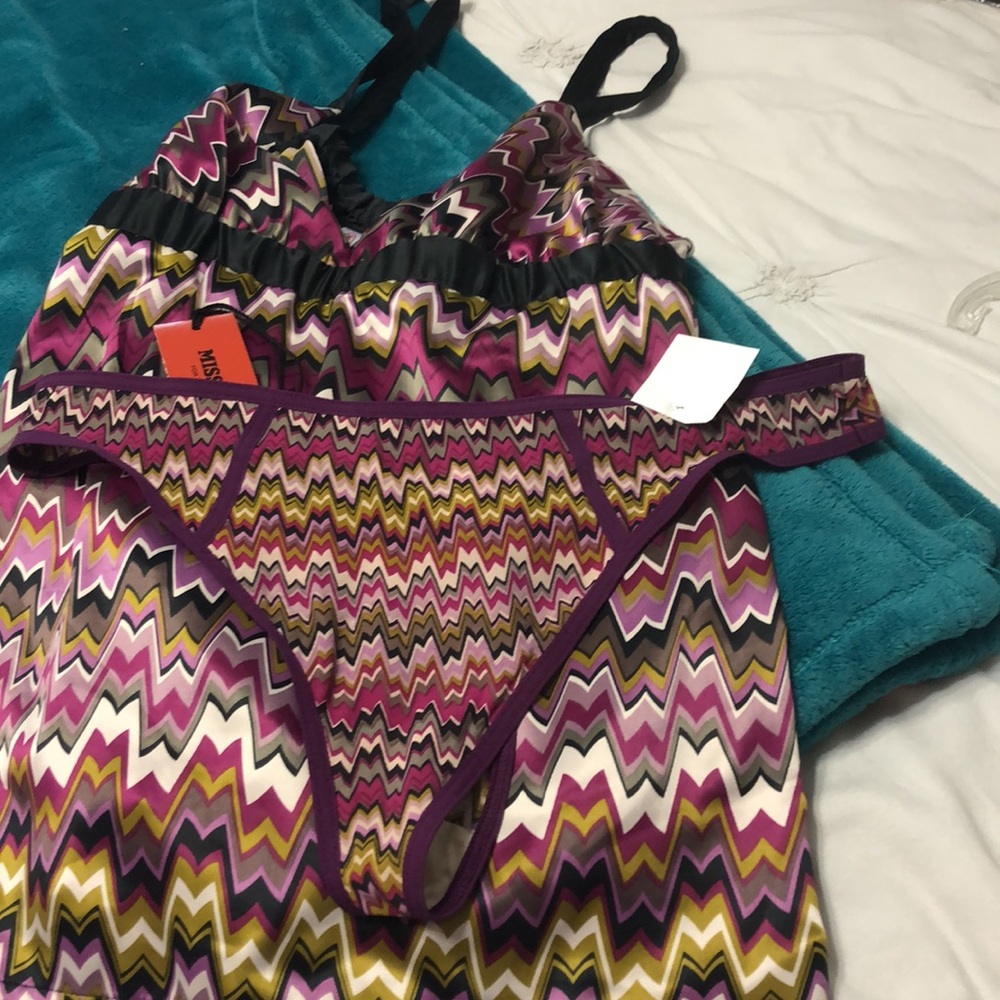 Missoni for target cami size L with thong size XL. Passion, purple New